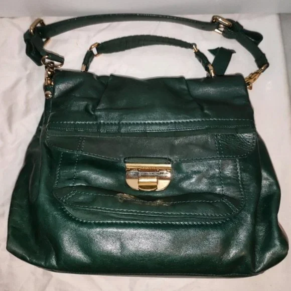 Nina Ricci Liane Green Lambskin Bag
